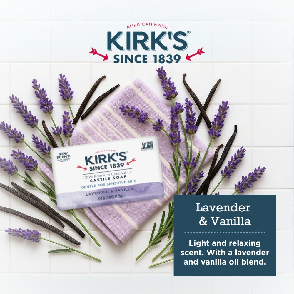 Kirk’s Jabón de Castilla para piel sensible: fórmula suave y vegana