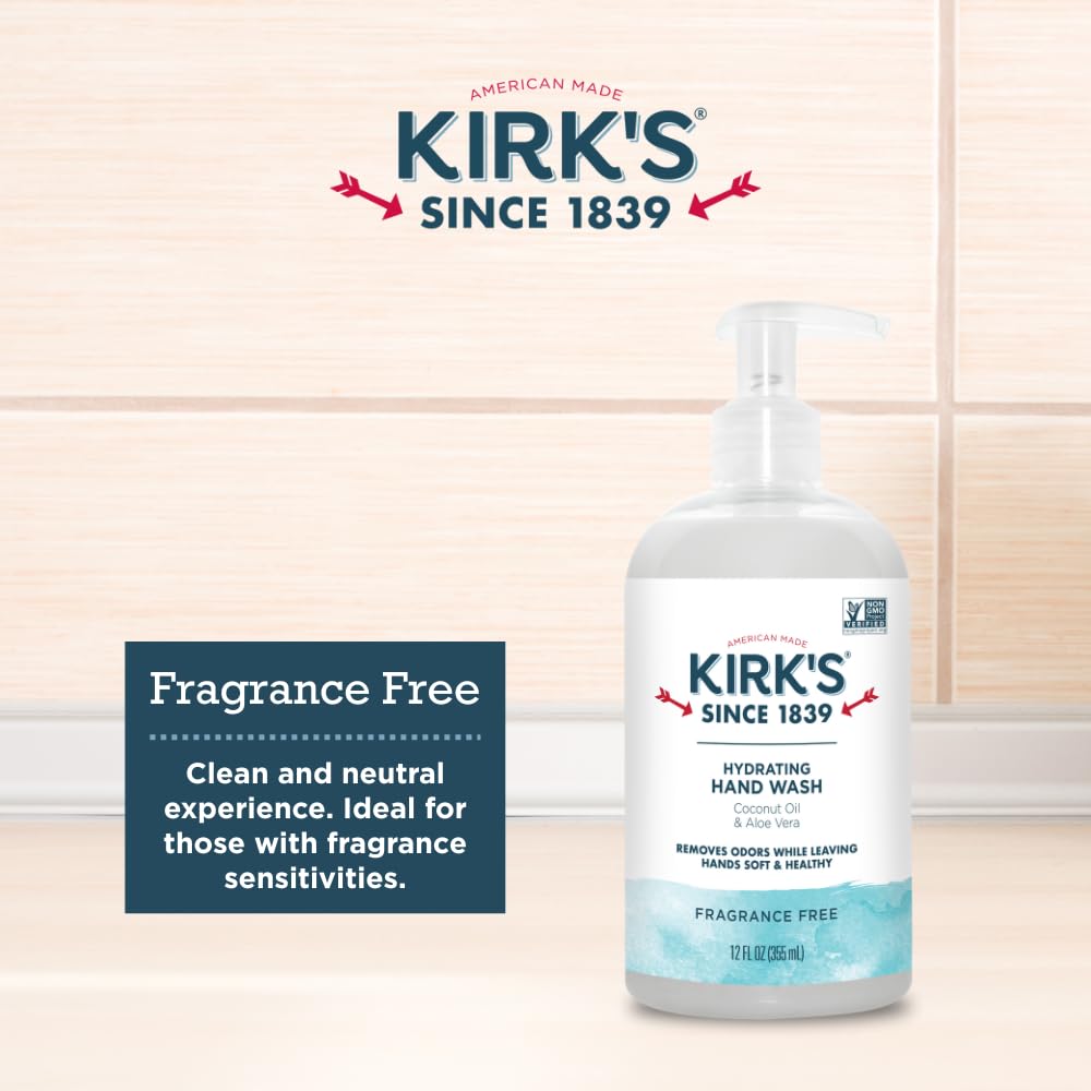 Kirk's Vegan and Non-GMO hand wash for clean ingredient choices