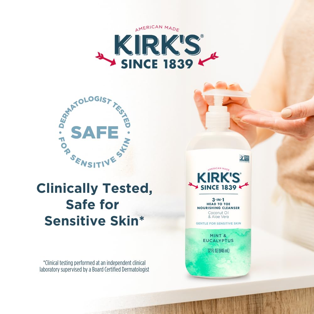 Kirks woman-owned American-made brand image communicates family values.