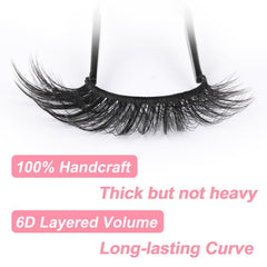 Kiromiro 3D crossed round-eye 14mm lashes for added volume.