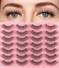 Kiromiro cat-eye short strip lashes for winged eye looks.
