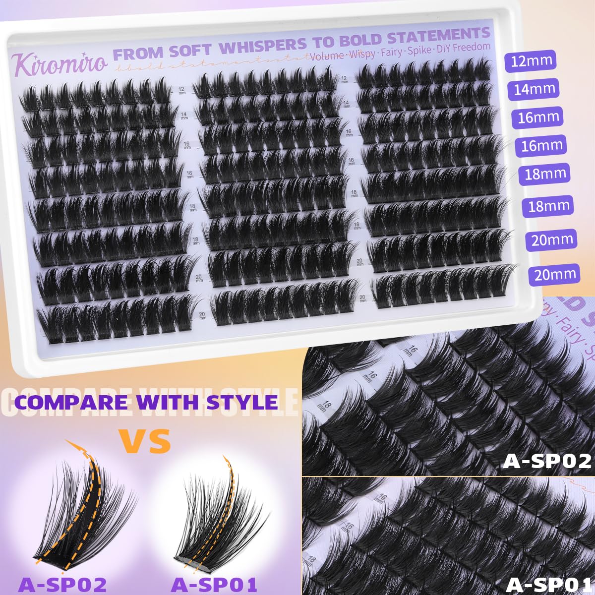 Kiromiro faux-mink-fiber lashes feel light and comfortable.