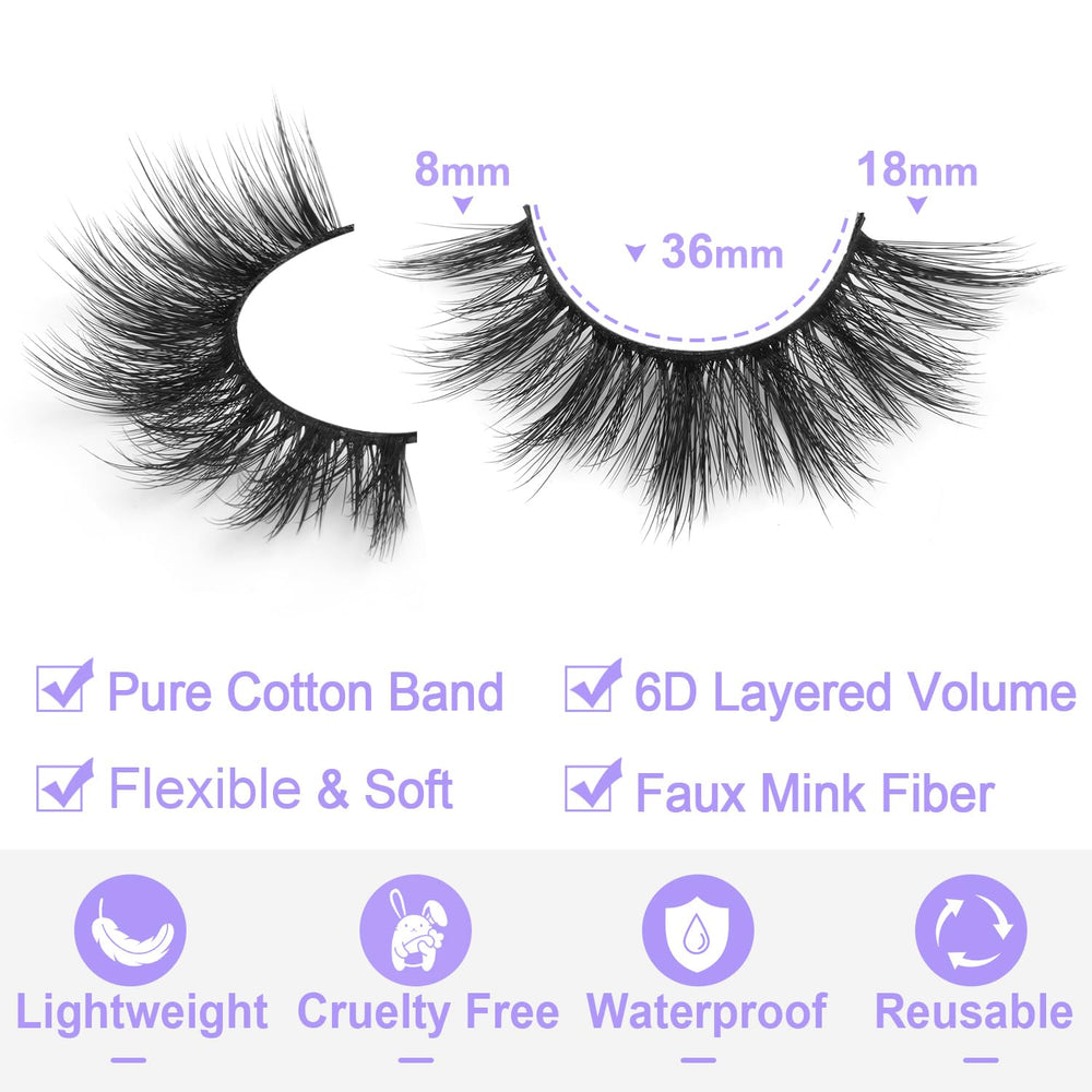 Kiromiro faux mink fiber lashes are soft and wispy.