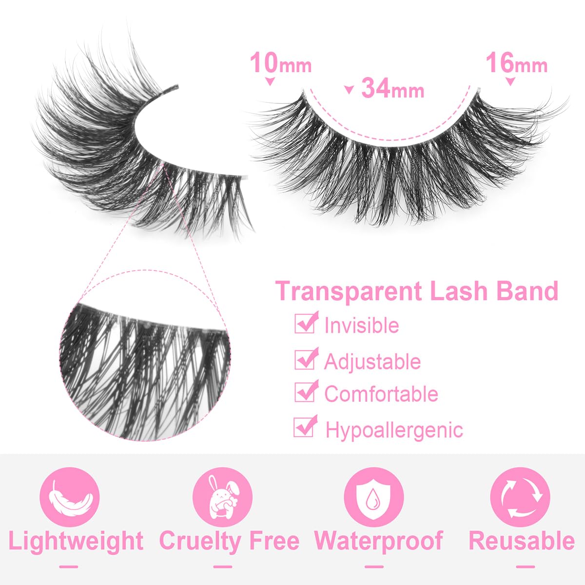 Kiromiro faux mink fiber lashes feel soft and lightweight all day.