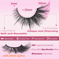 Kiromiro Handmade False Eyelashes with soft band minimize irritation.