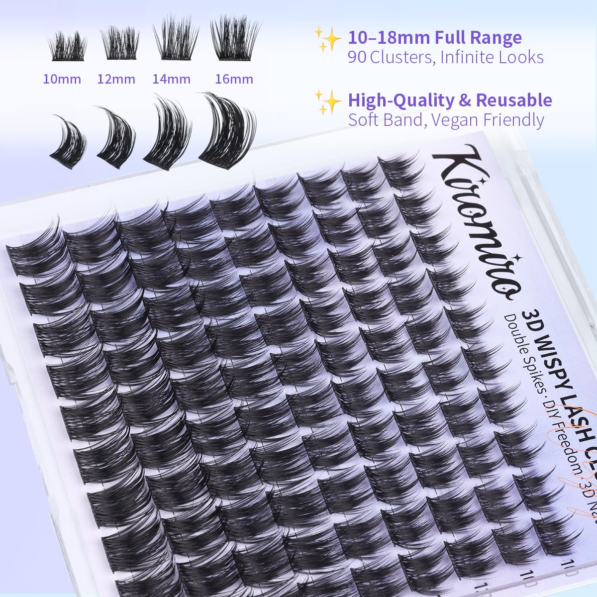 Kiromiro lightweight 0.05mm fibers ensure comfortable all-day wear.