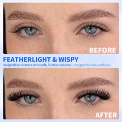 Kiromiro Lash Clusters lightweight band for all-day comfort.