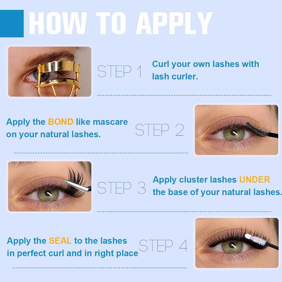 Kiromiro Lash Clusters 144-piece set packaging for easy DIY days.