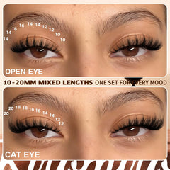 Kiromiro lash clusters range 10-20mm for customizable lash styles