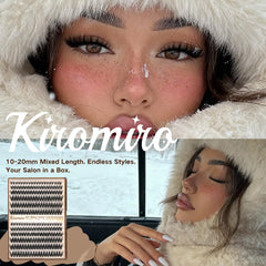 Kiromiro lash clusters soft feather-light base for comfortable wear
