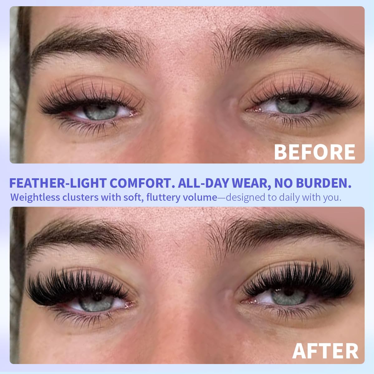 Kiromiro ultra-thin band hugs the lash line securely.