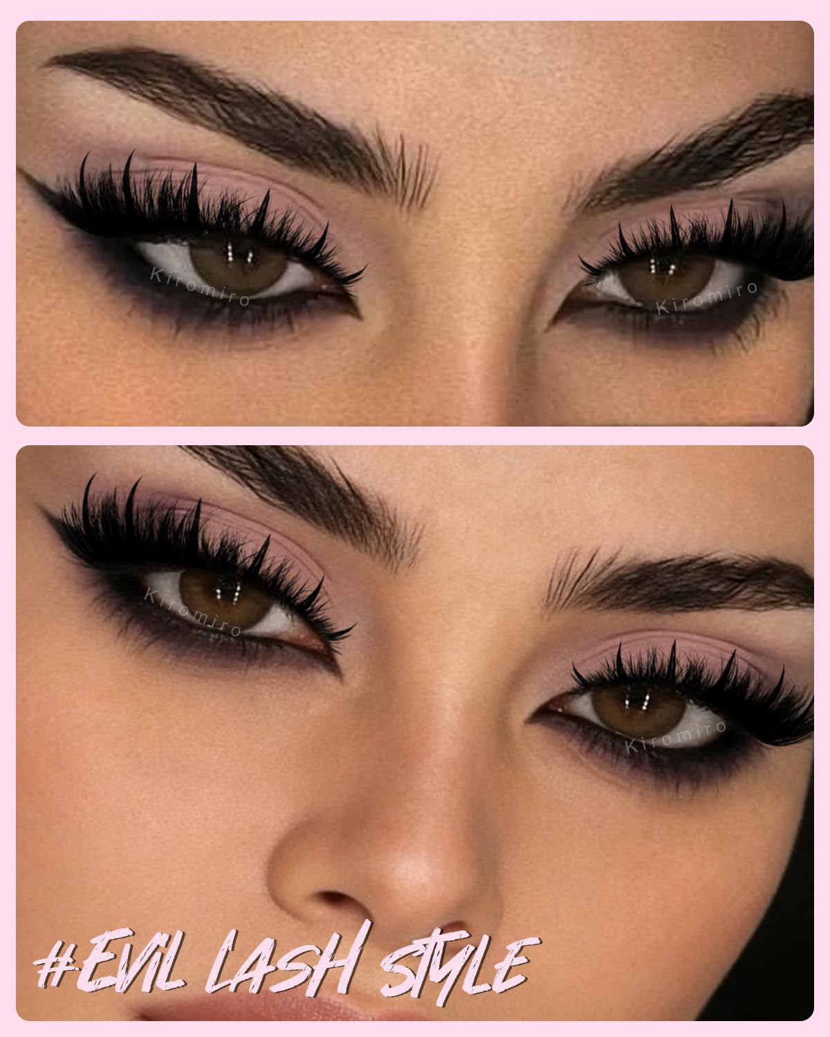 Kiromiro manga-style lashes provide bold volume for dramatic eye makeup.