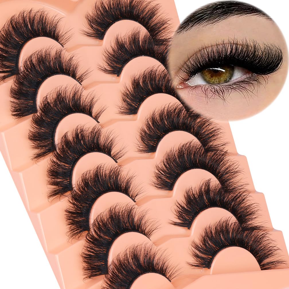 Kiromiro Mink Lashes 18mm cat-eye 3D volume for camera-ready eyes.
