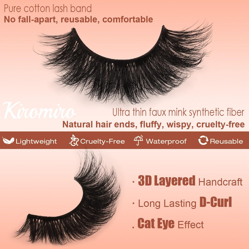 Kiromiro mink lashes cotton band provides comfortable, flexible fit.