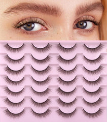 Kiromiro natural lashes 10mm wispy bundle for a soft daytime look