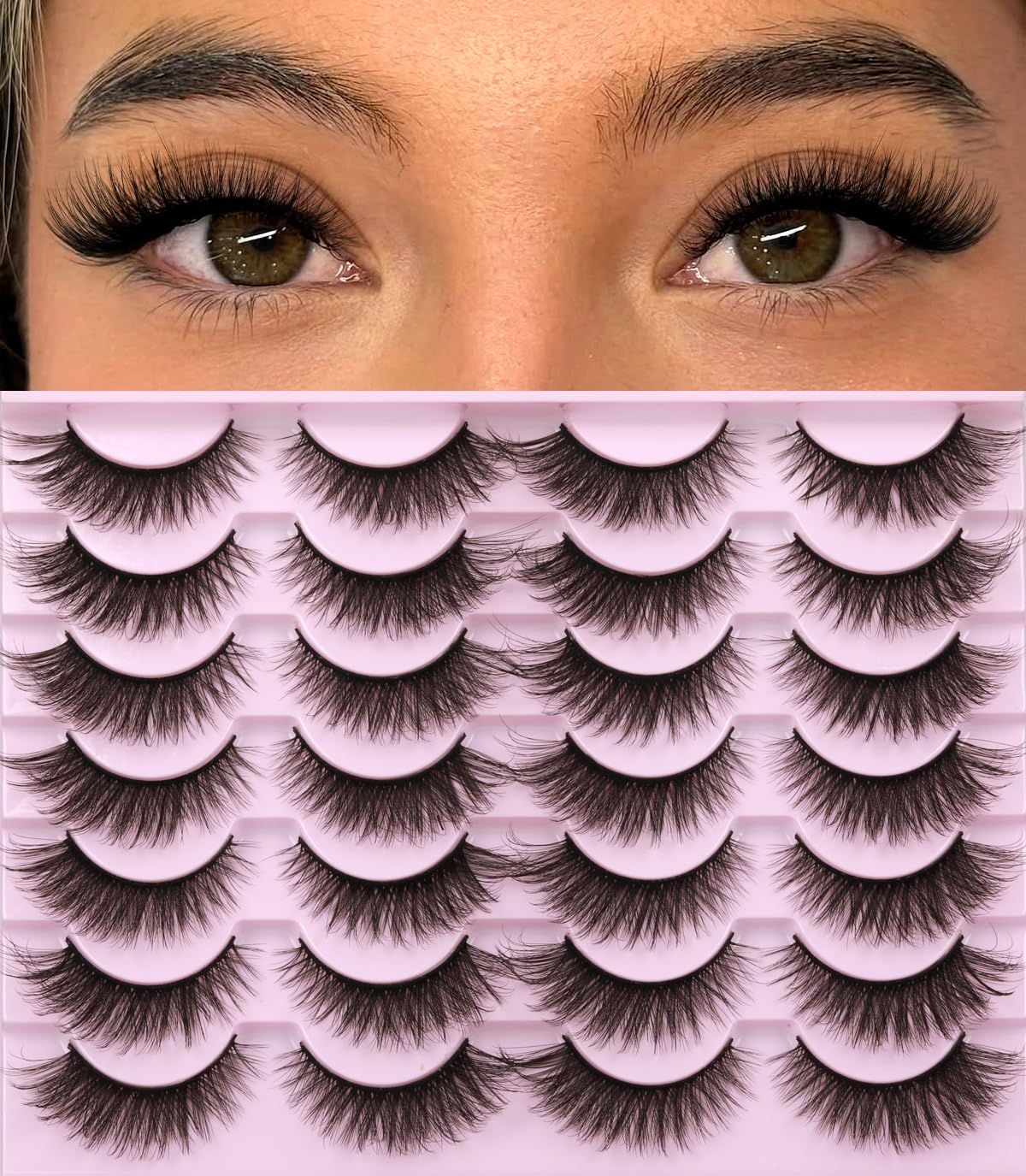 Kiromiro natural-look wispy 14mm lashes for an effortless daytime enhancement.