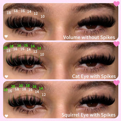 Kiromiro spikes lash clusters 14-20mm ideal for layered, fairy-like lash looks