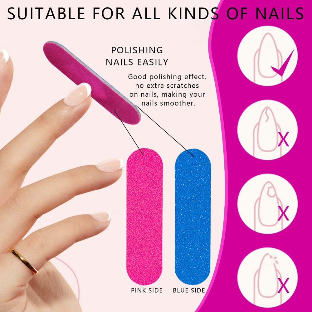 KISEER round-ended emery board design for comfortable nail shaping