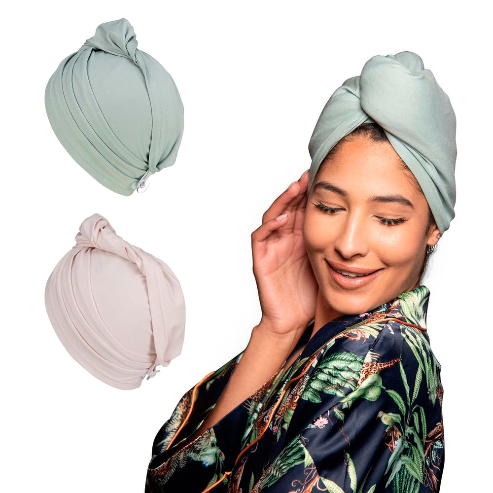 KISMETICS wrap de secado para cabello largo, favorece secado suave y menos frizz.