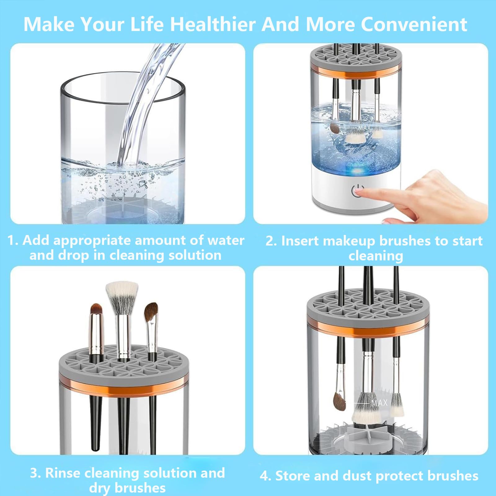 Kismiger four-step cleaning process promotes gentle, efficient care.