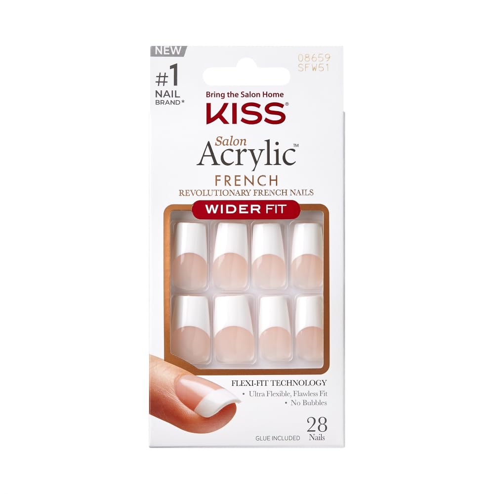 KISS Acrylic French Nails Kit, empaque listo para un look elegante y práctico.