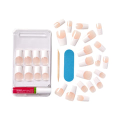 KISS Acrylic French Nails Kit, pegamento rosa para aplicación estable en casa.