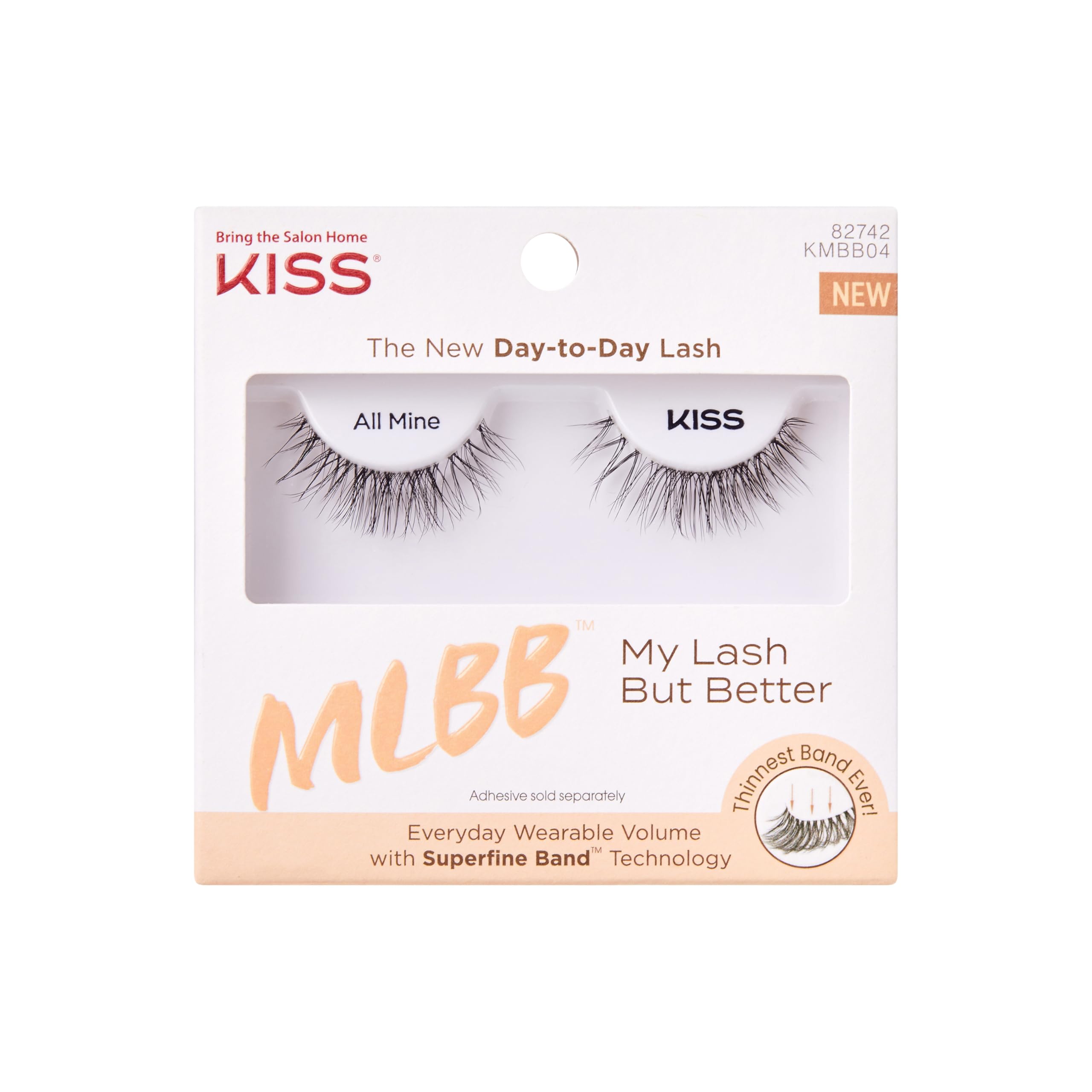 KISS All Mine 10mm lashes for a natural daily boost.