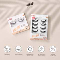 KISS Blessed 12mm lash applied with adhesive for secure wear