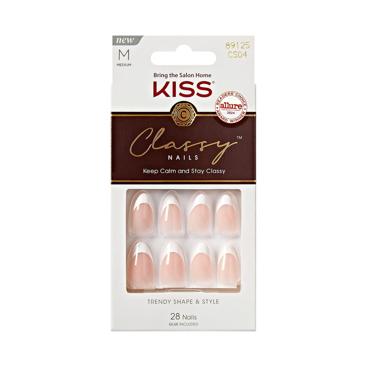 KISS Classy Nails, uñas francesas Dashing para un look elegante y duradero.
