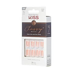 KISS Classy Nails close-up shows smudge-free gel finish for long wear.