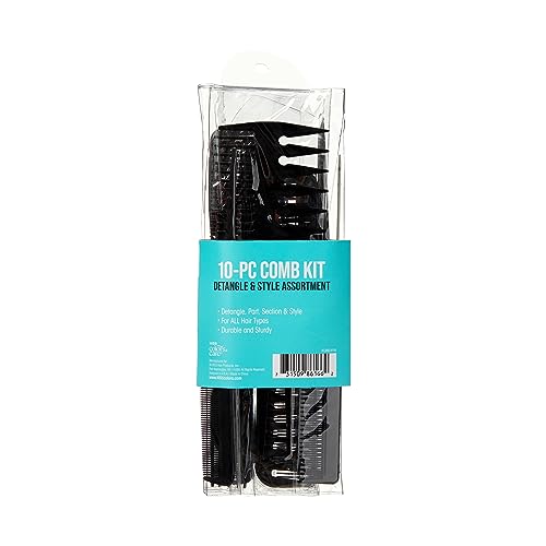 KISS Colors & Care 3-in-1 comb for detangling, sectioning, and styling