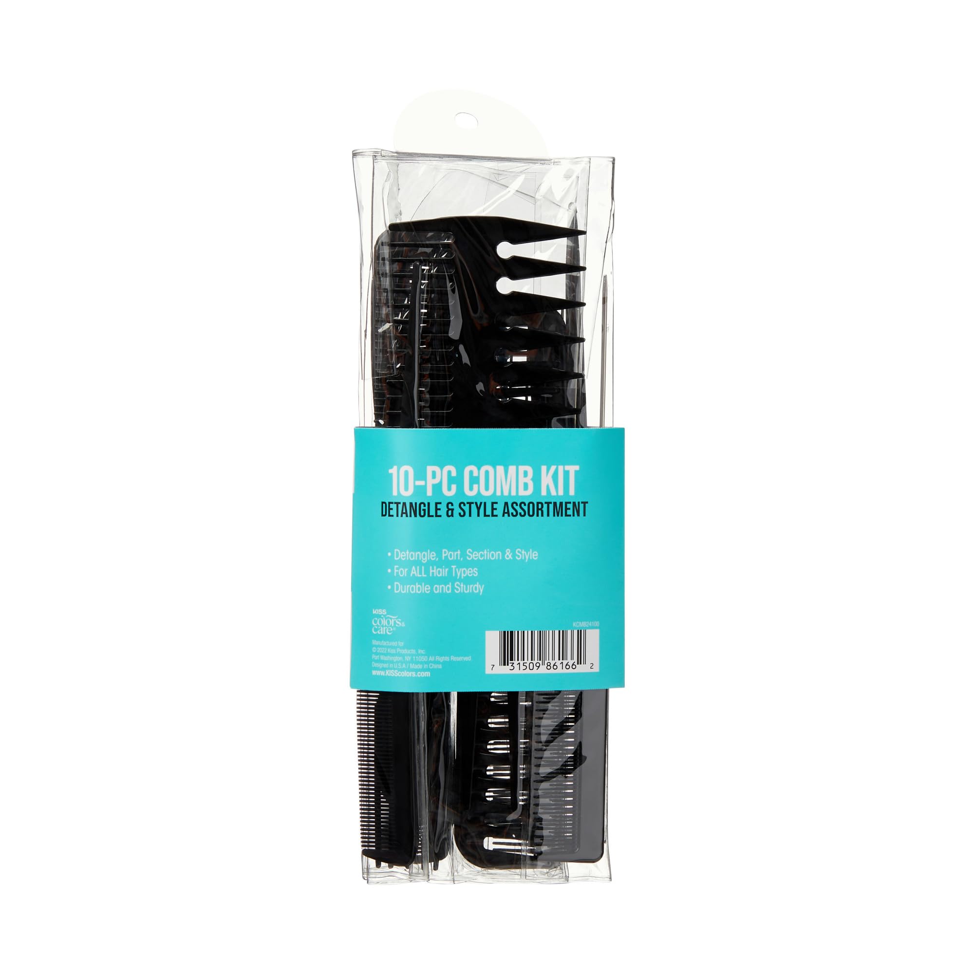 KISS Colors & Care backcombing comb for volume and shape