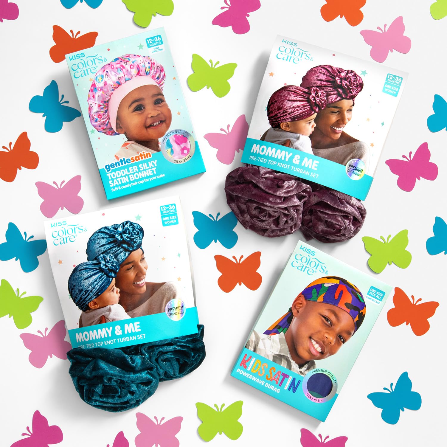 Bonete Kiss Colors & Care satín protege las puntas y reduce enredos nocturnos