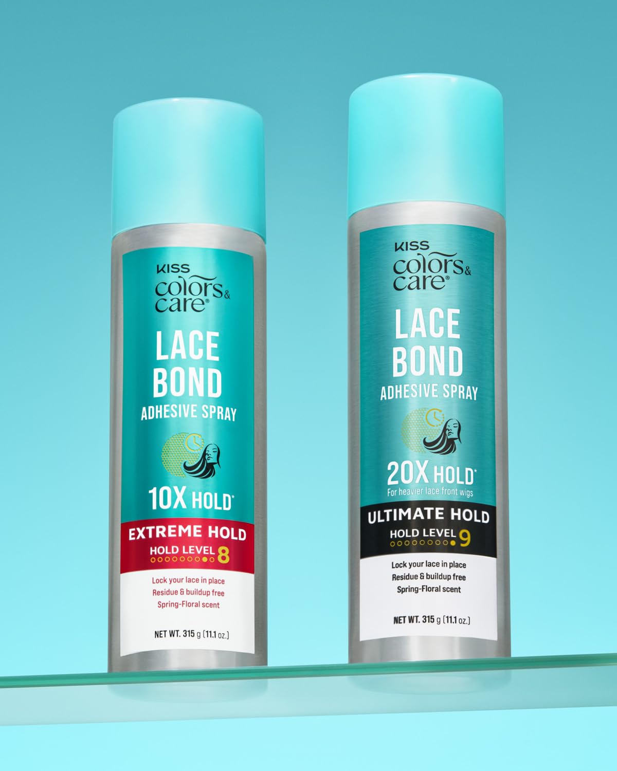 KISS Colors & Care Lace Bond Spray sweat-proof performance during workouts