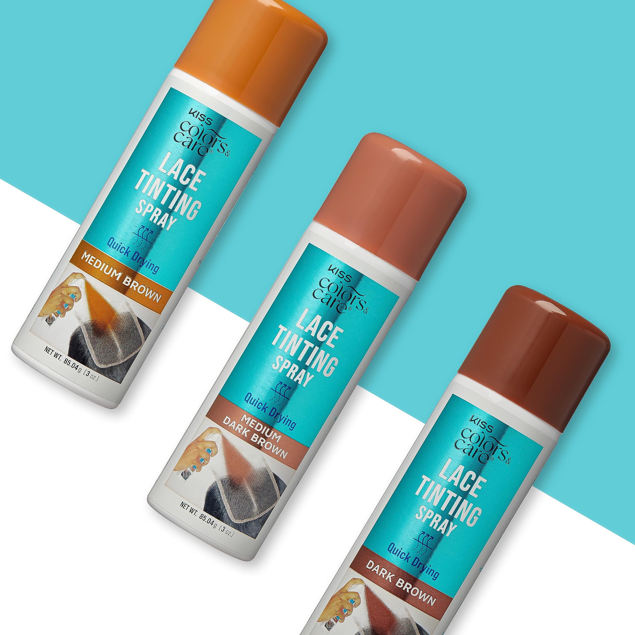 KISS Colors & Care lightweight tint spray being applied evenly