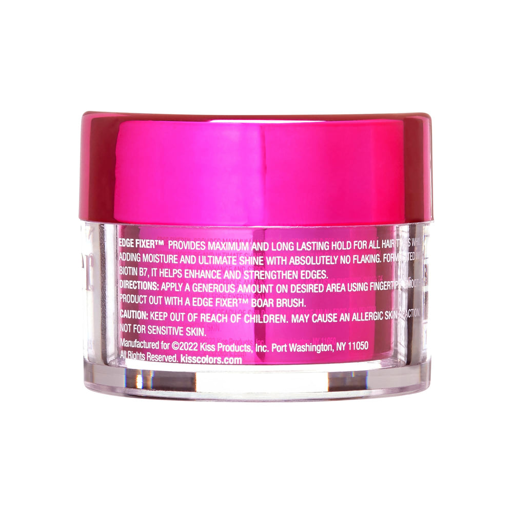 KISS Colors & Care Maximum Hold Edge Fixer delivers 24-hour hold with moisture and shine.