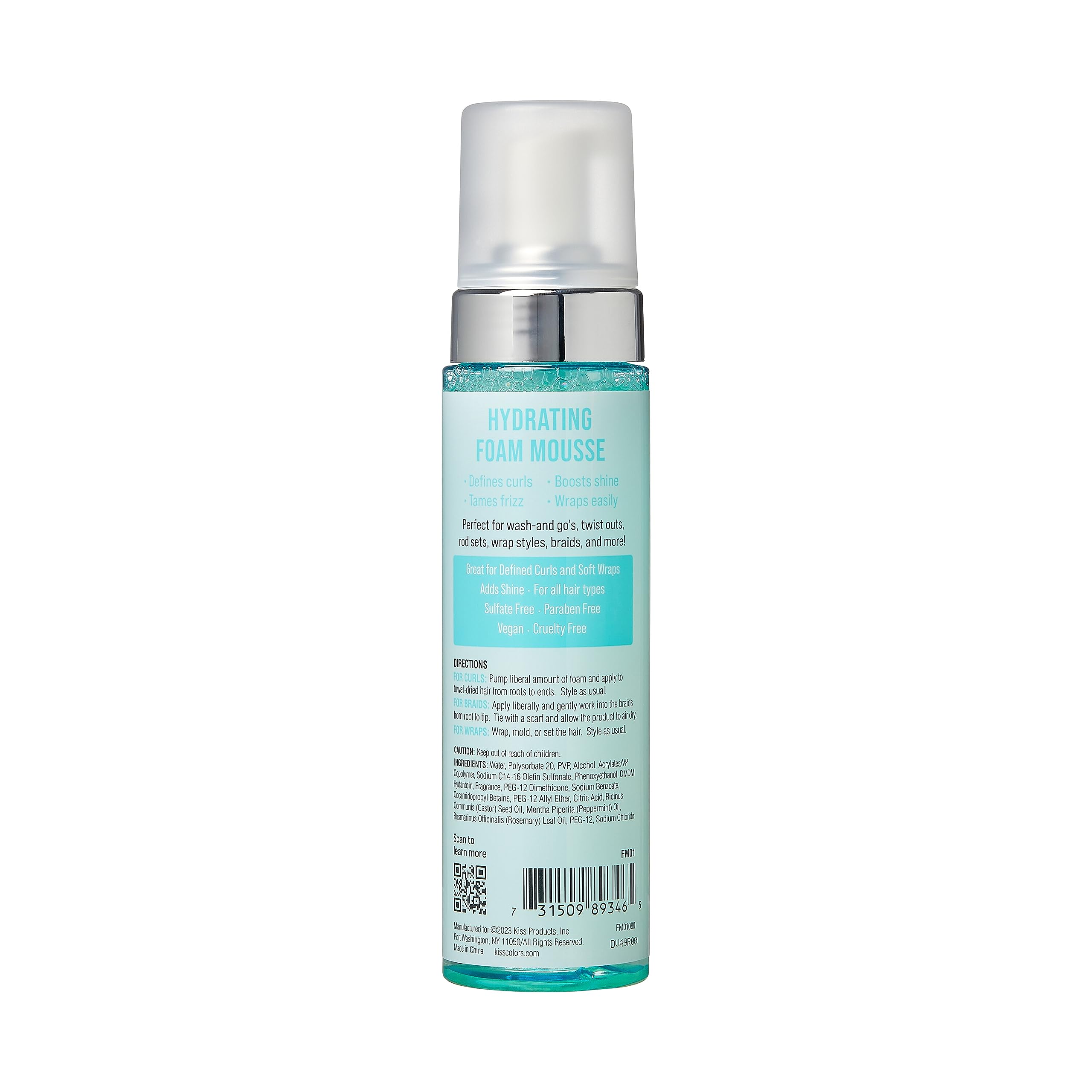 KISS COLORS & CARE Mousse potencia volumen gracias al aceite de ricino.