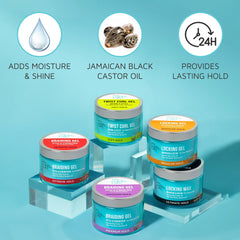 KISS COLORS & CARE Twist Curl Gel defines hair without buildup for twist outs.