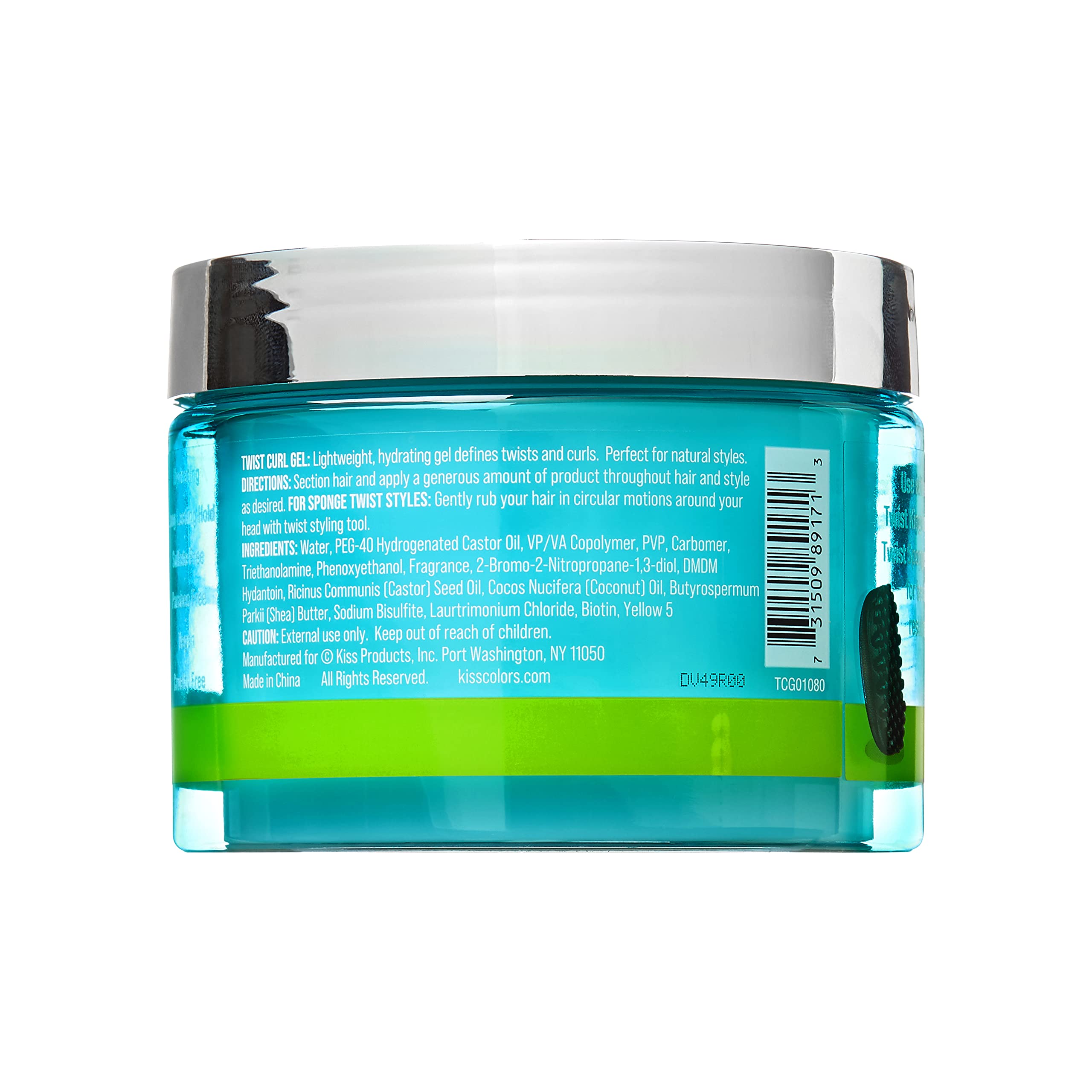 KISS COLORS & CARE Twist Curl Gel dispensing pump demonstrates easy application.