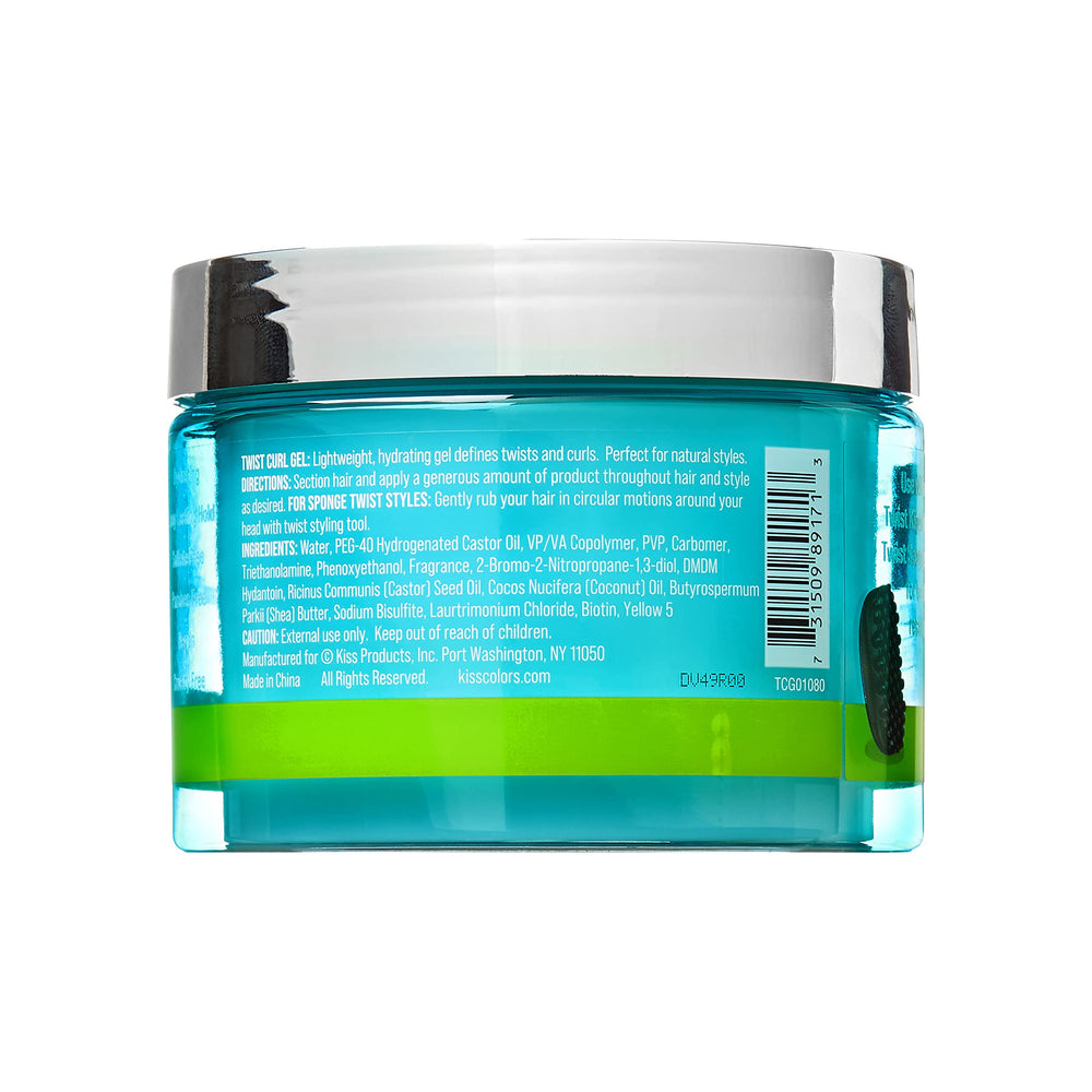 KISS COLORS & CARE Twist Curl Gel dispensing pump demonstrates easy application.