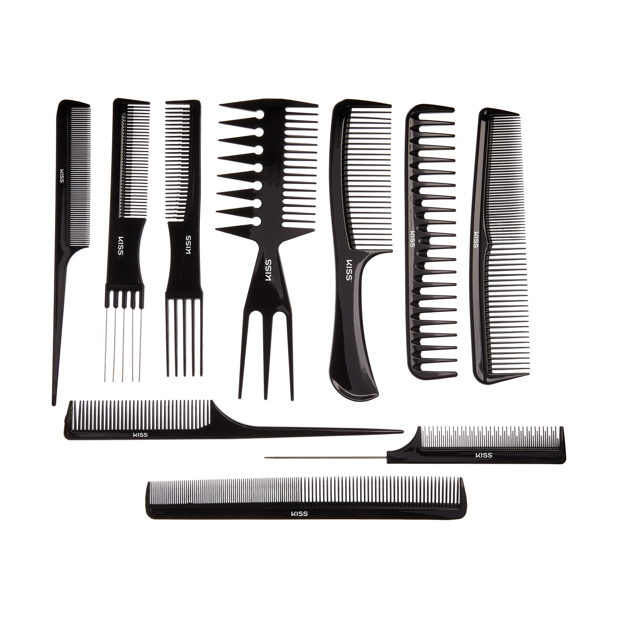 KISS Colors & Care wide-tooth comb for gentle detangling