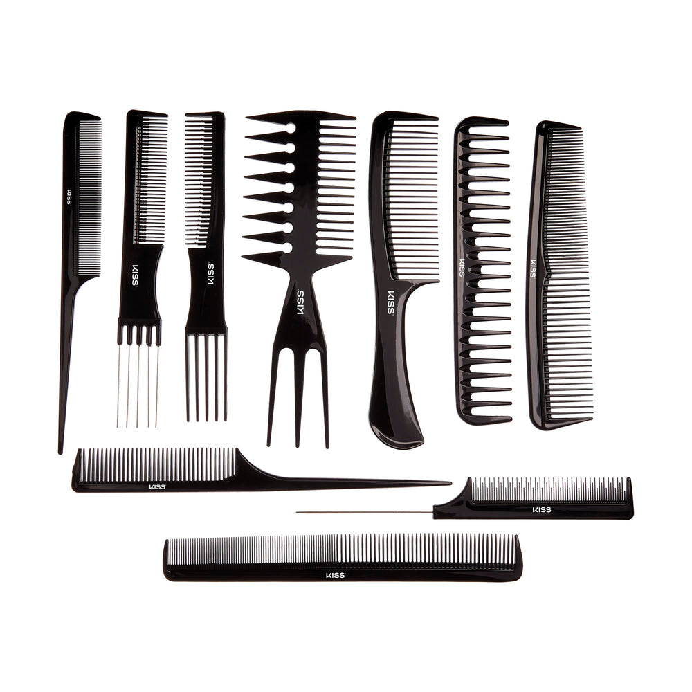 KISS Colors & Care wide-tooth comb for gentle detangling