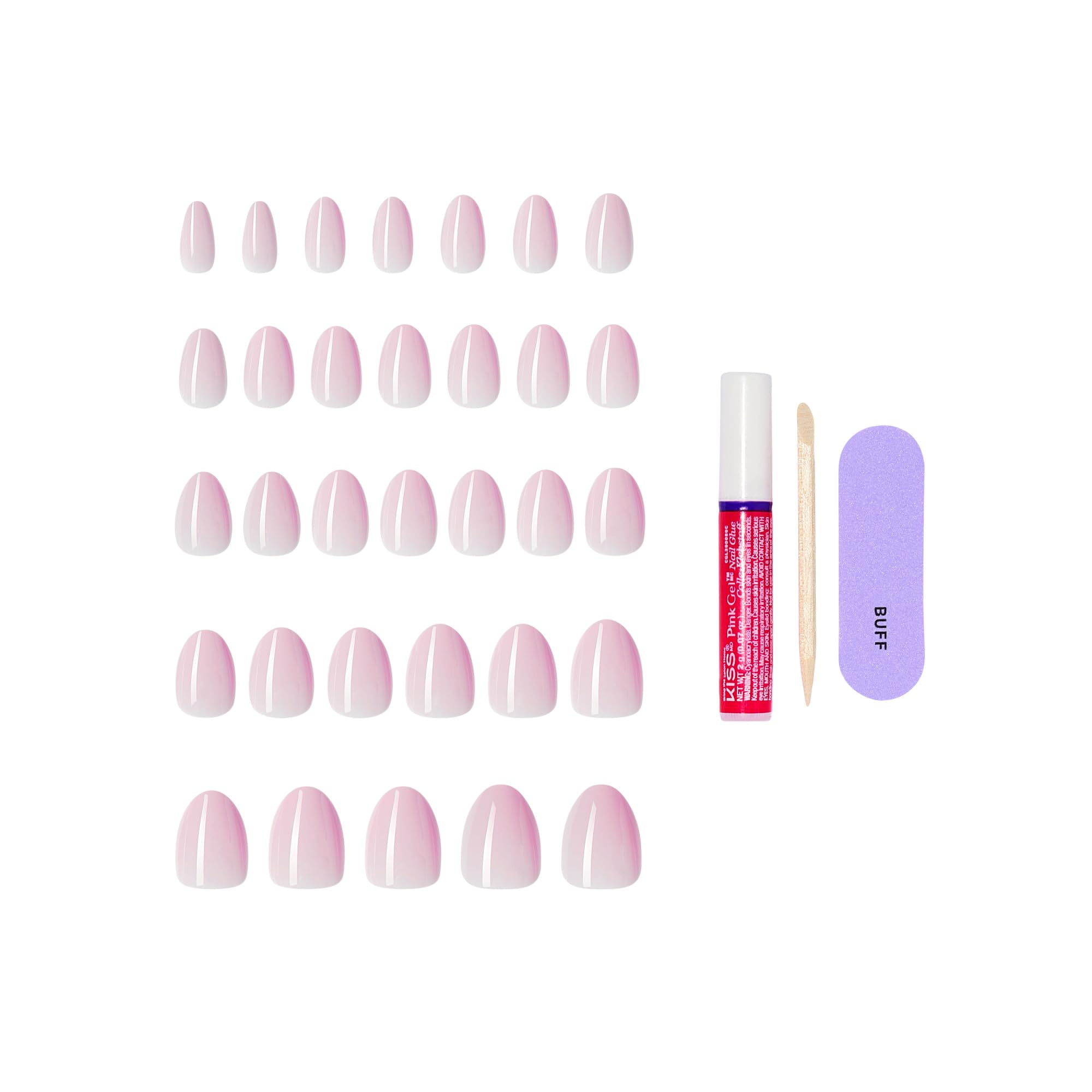 KISS CORE 2g nail glue included for strong adhesion
