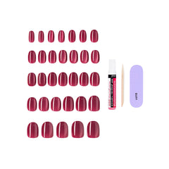 KISS CORE Flaming Purple kit includes glue, file, and mini stick for easy application
