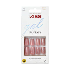 KISS Gel Fantasy Galaxy War: uñas prensadas con brillo intenso para un look de salón en casa