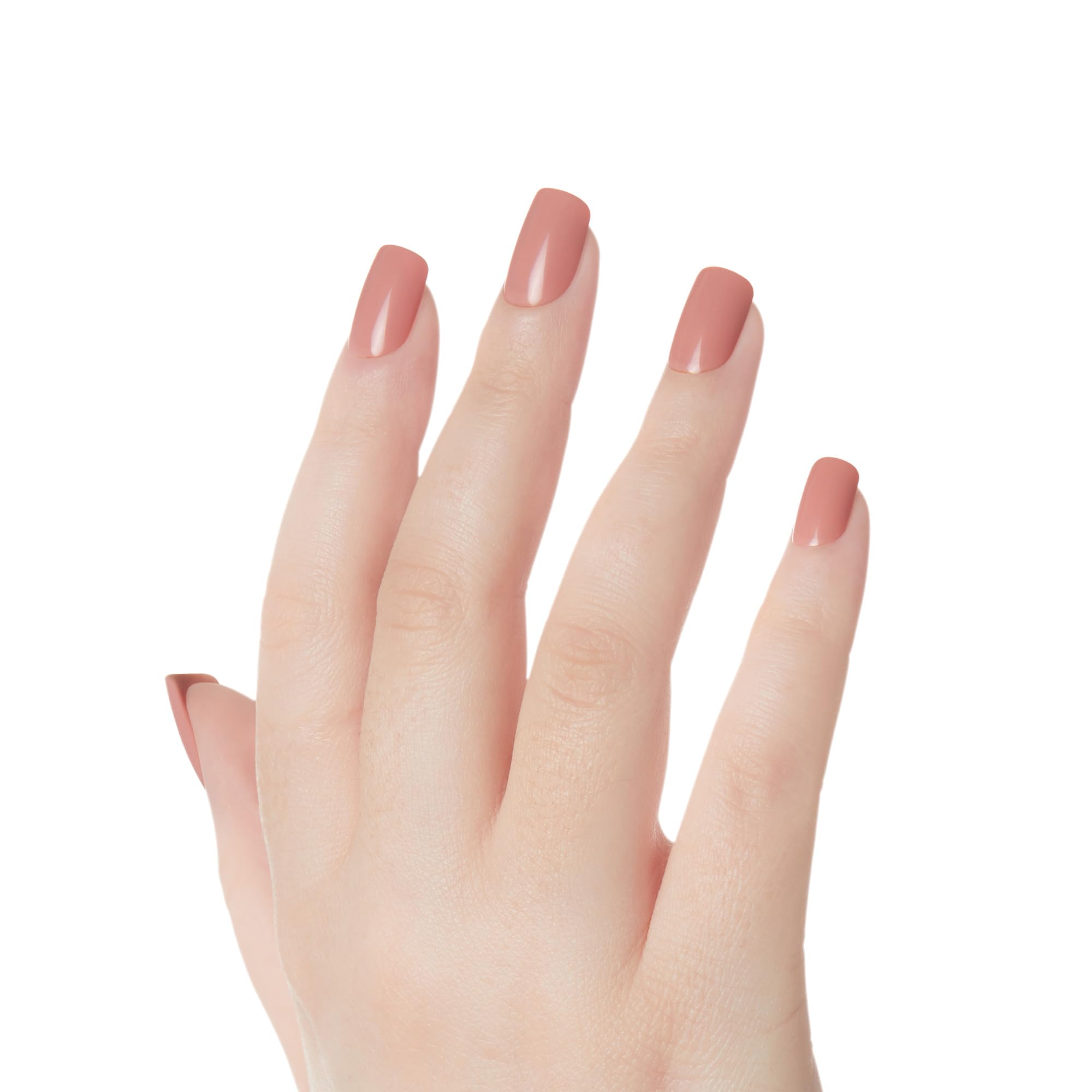 KISS Gel Fantasy ribbons pink nails—manicure stick helps align and press for a neat finish.