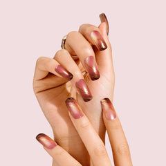 KISS Goldfinger square medium-length nails crafted for comfortable, modern style.