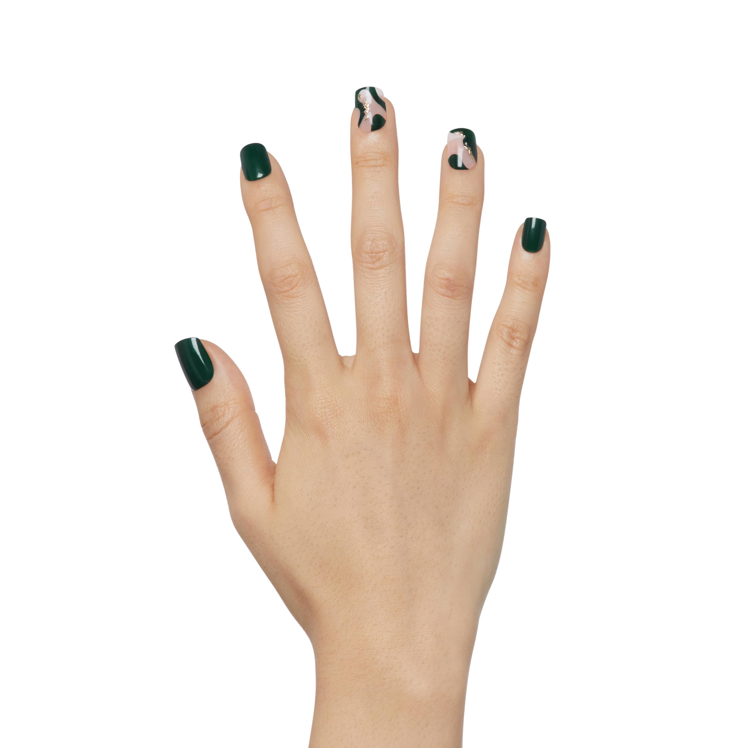 KISS ImPRESS 30 uñas en tallas variadas para ajuste cómodo.