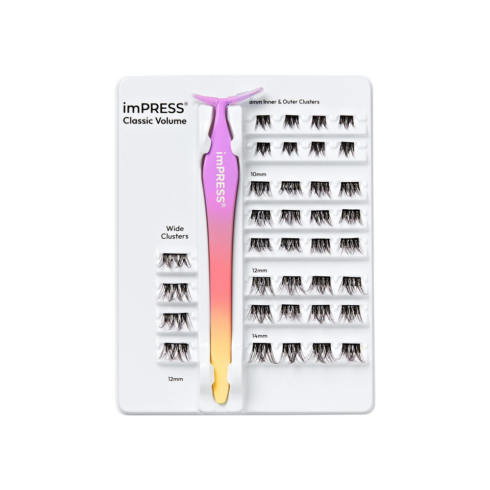 KISS imPRESS 36 lash clusters for multiple wearings.