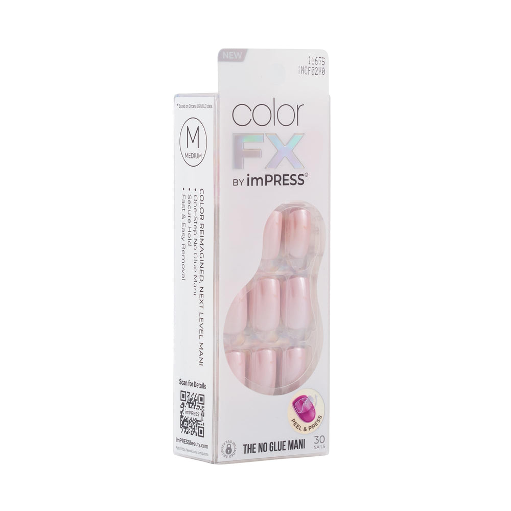 Aplicacion facil sin pegamento con KISS Impress Color FX para uñas naturales sanas